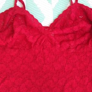 3X 4X Red Lace Camisole Lingerie Tank Top Avenue